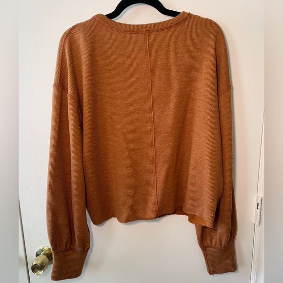 Pink Lily Sweater in Burnt Orange - Picture 2 of 4